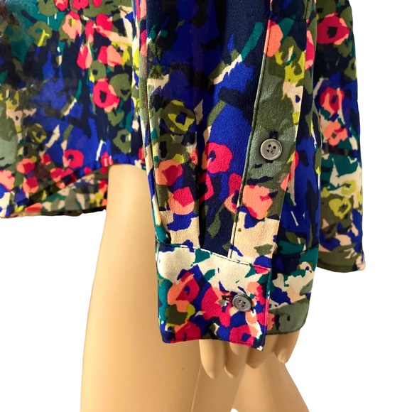 ๐ J. CREW | VIBRANT FLORAL BLOUSE SZ S - Picture 7 of 16